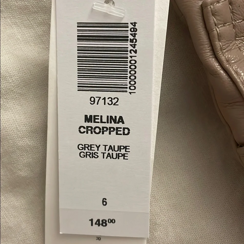 NWT Aritzia- Wilfred Melina Leather Cropped Pants - Picture 8 of 8